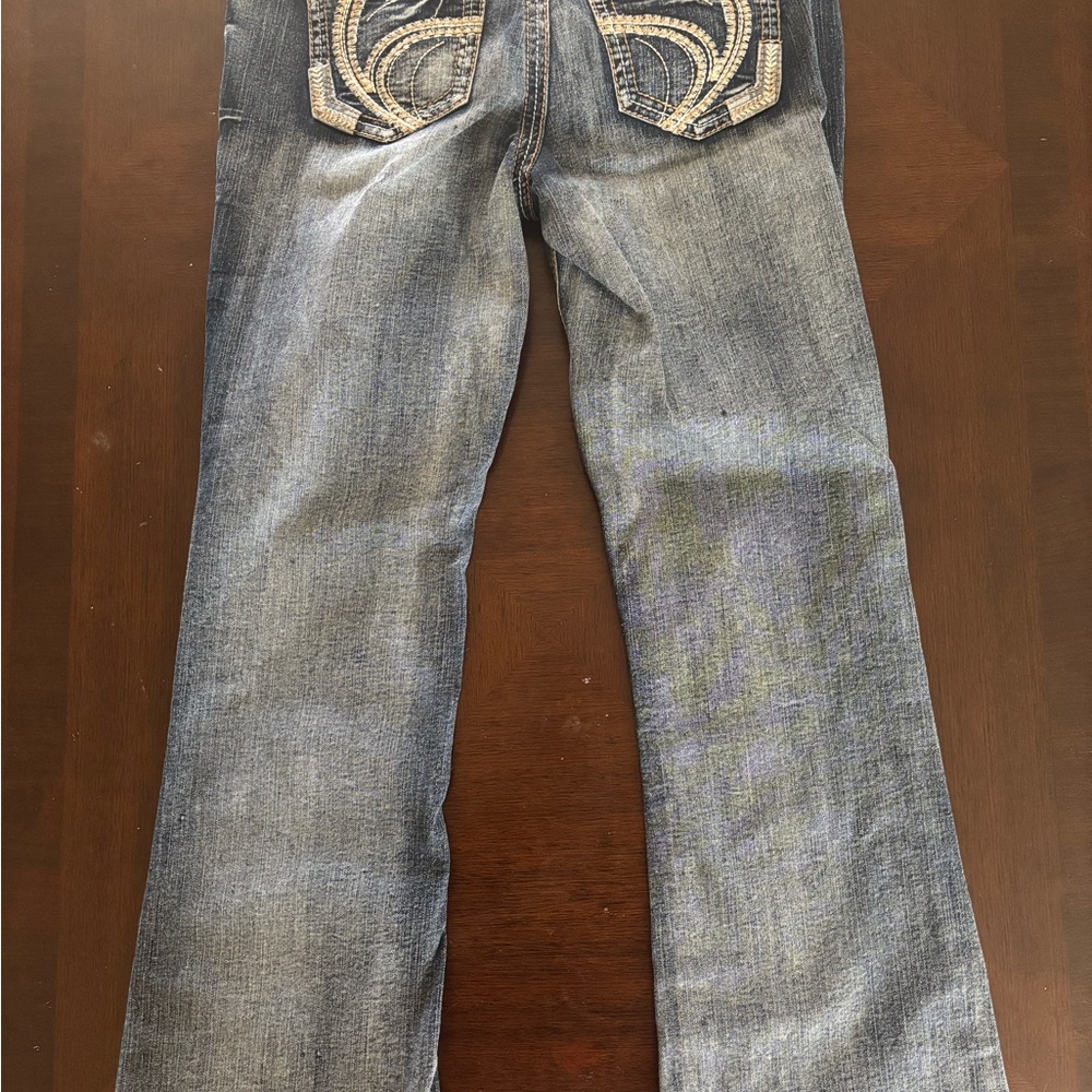 Women's Blue Jeans with Embroidered Pockets